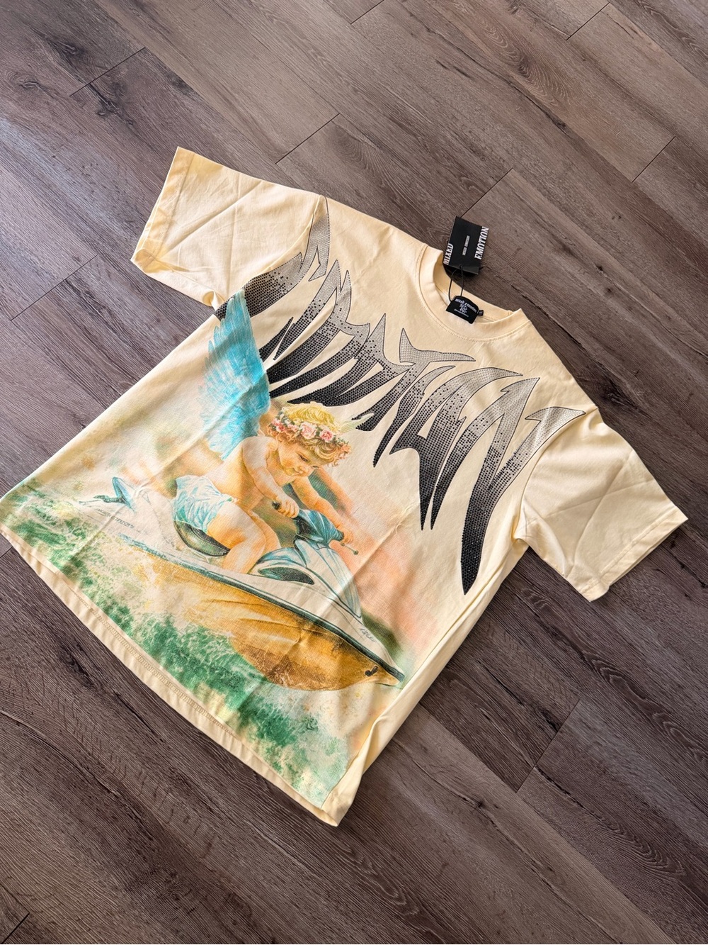 Graphic Angel Tee - Yellow - Mixed Emotion